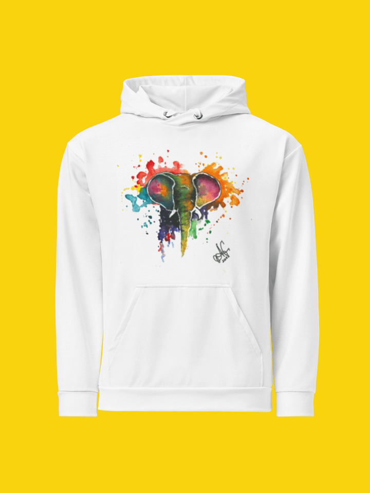 All-Over Print Recycled Unisex Hoodie ''Elefant'' | Anastasia Gracheva© product image (1)