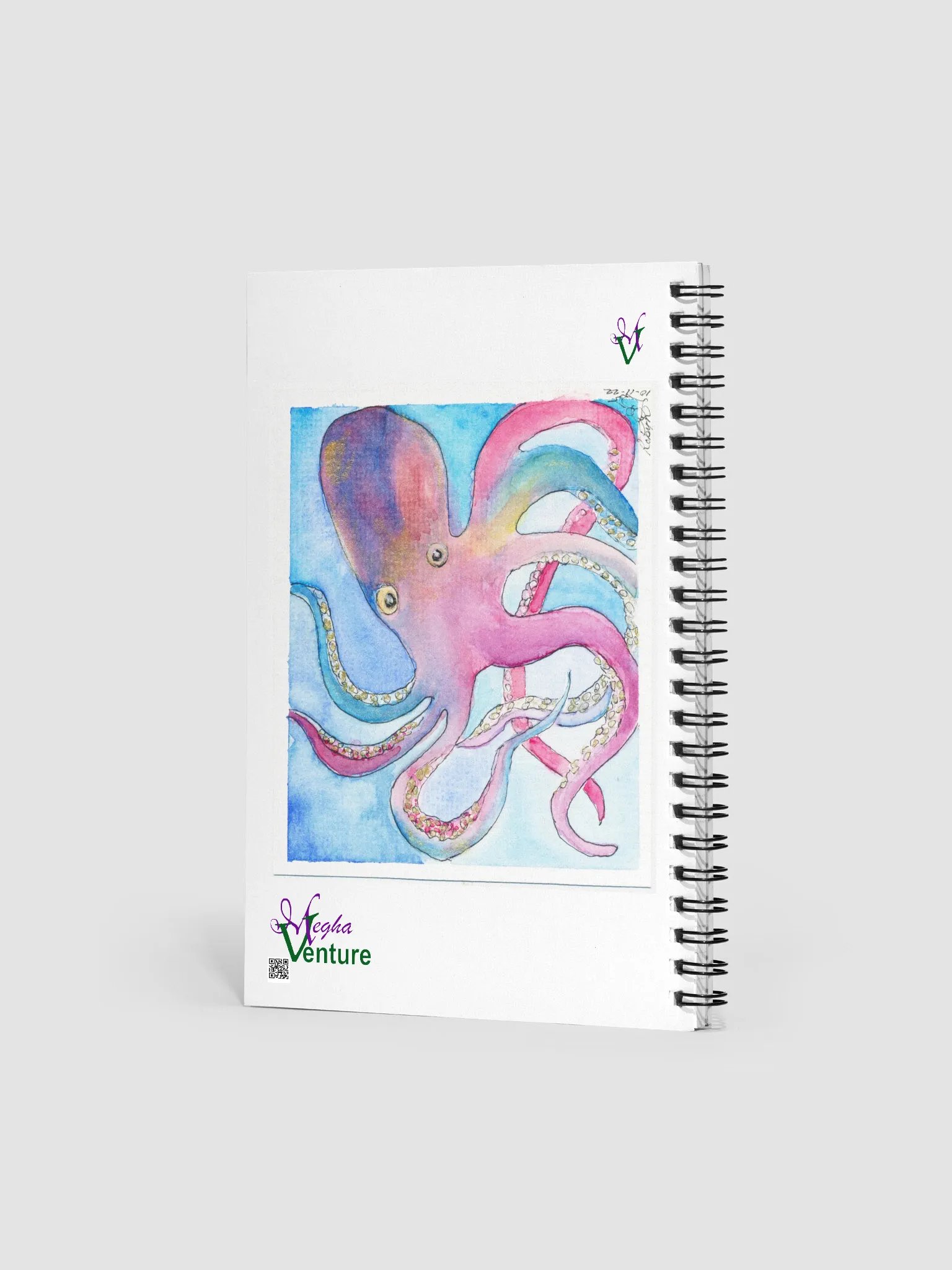 Rainbow Octopus Blank Journal product image (2)