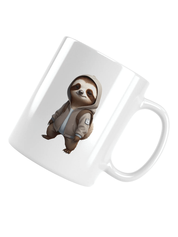Cool Cartoon Sloth White Mug product image (1)