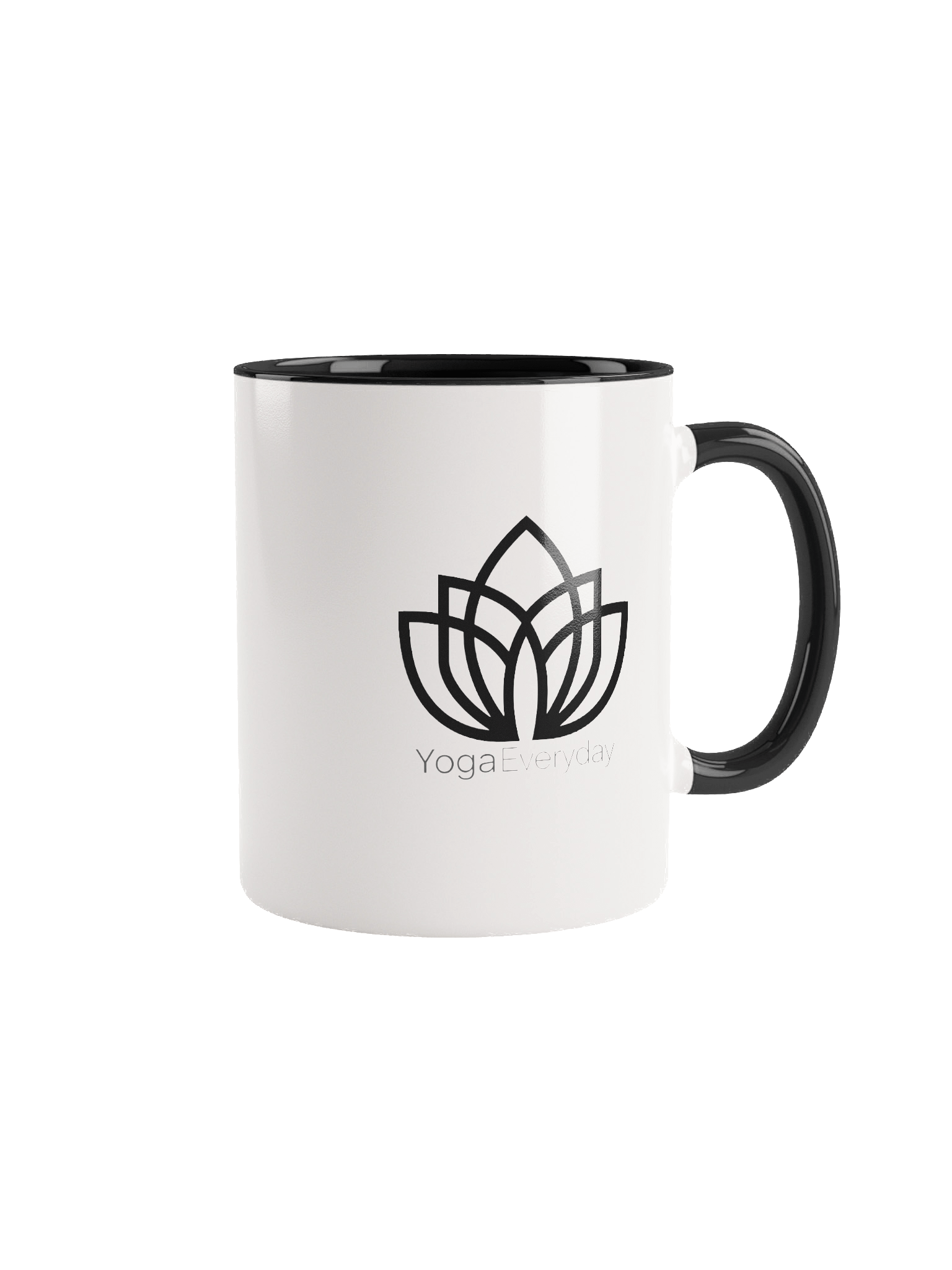 YogaEveryday Lotus Bloom Mug B & W – Sip Calm, Breathe Peace product image (1)