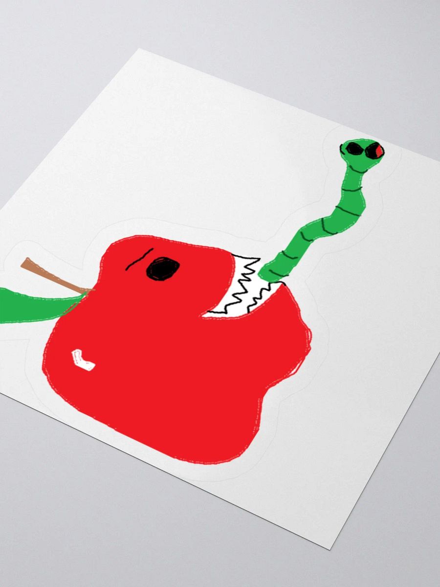 Apple Eating Worm Sticker product image (3)