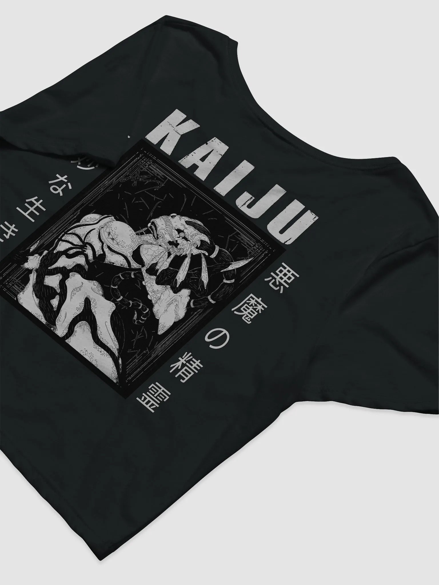 - [BACK PRINT] - KAIJU Blackout Woman's Crop Tee product image (6)