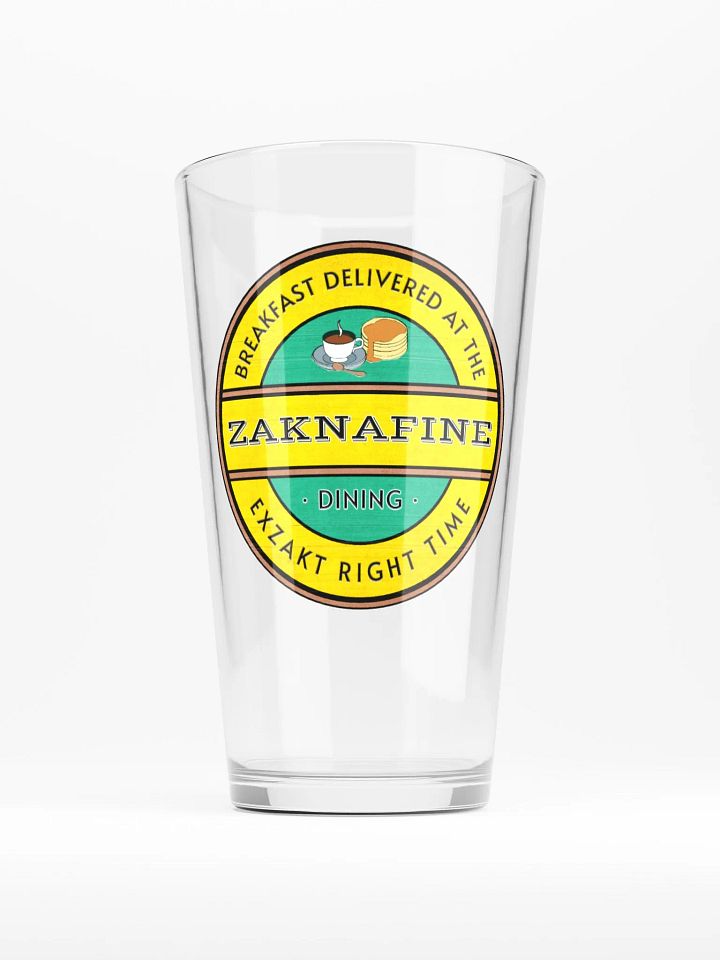 Zaknafine Dining Logo Pint Glass product image (1)