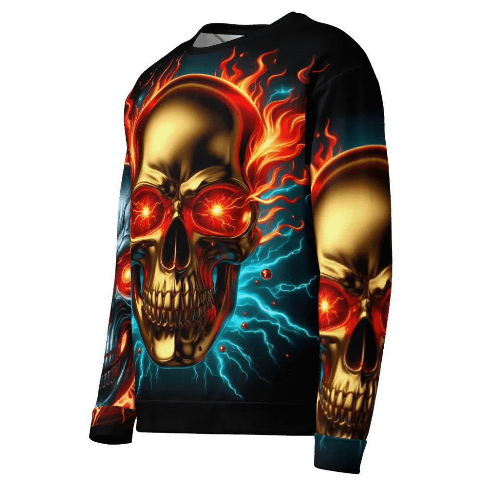 Inferno Skull All-Over Print - Unisex Sweatshirt #8 product image (4)