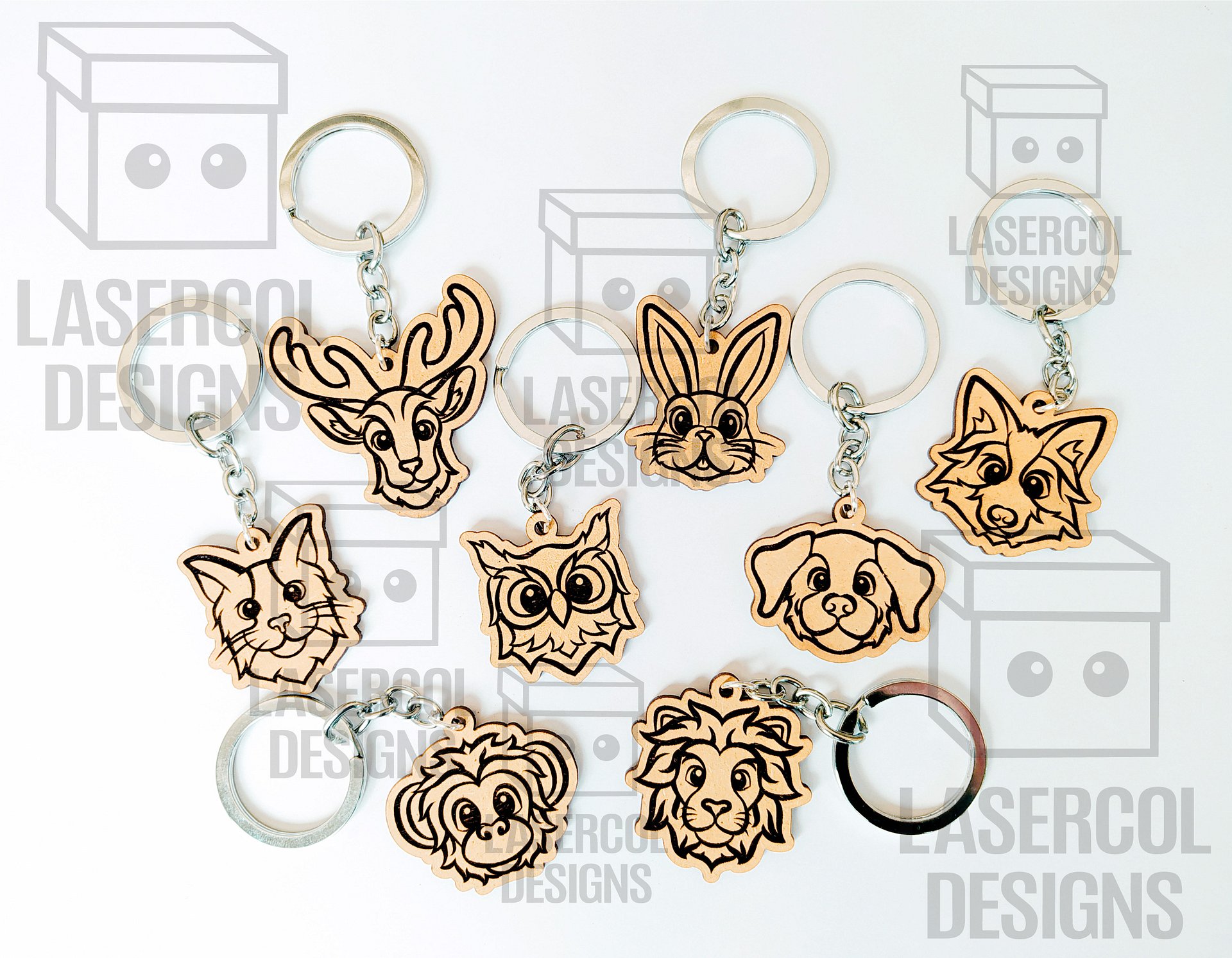 Cute Animal Keychains - Laser Cut Files product image (8)