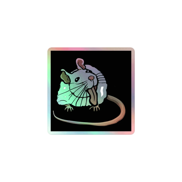 Holographic rat sticker product image (1)