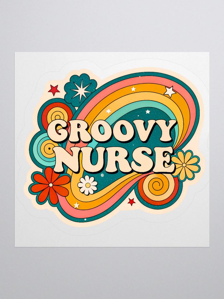 Groovy Nurse Kiss Cut Stickers product image (3)