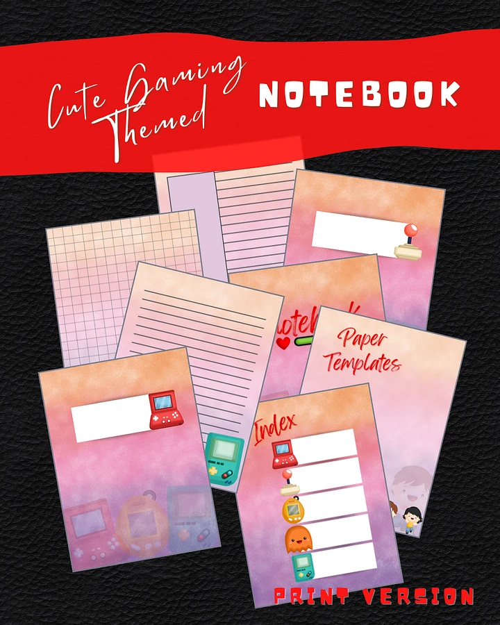 Cute Gaming Themed Notebook Printable Version product image (2)