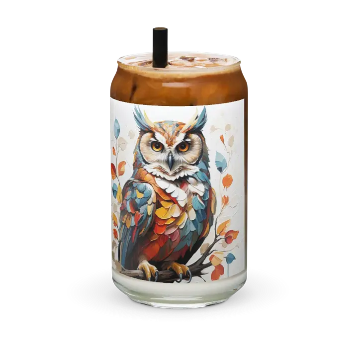 Radiant Feathers Glass Can Sipper product image (2)