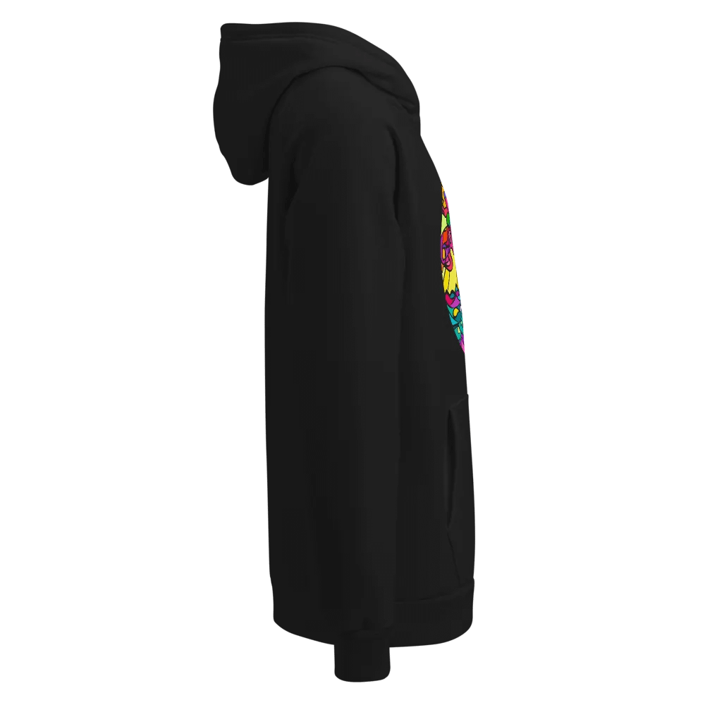 Vibrant Energy Abstract Hoodie - Wave at Sunset product image (3)