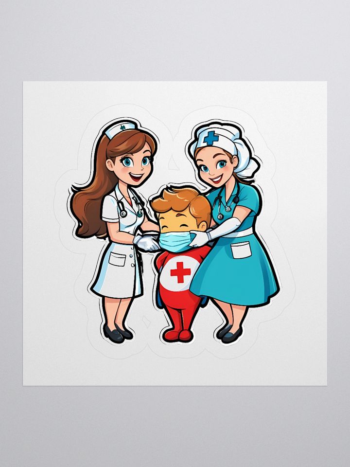 Smiling Nurse Kiss Cut Stickers product image (1)