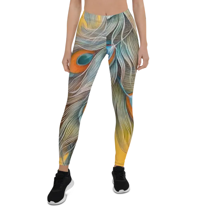 Peacock Feathers Paradise Leggings product image (1)