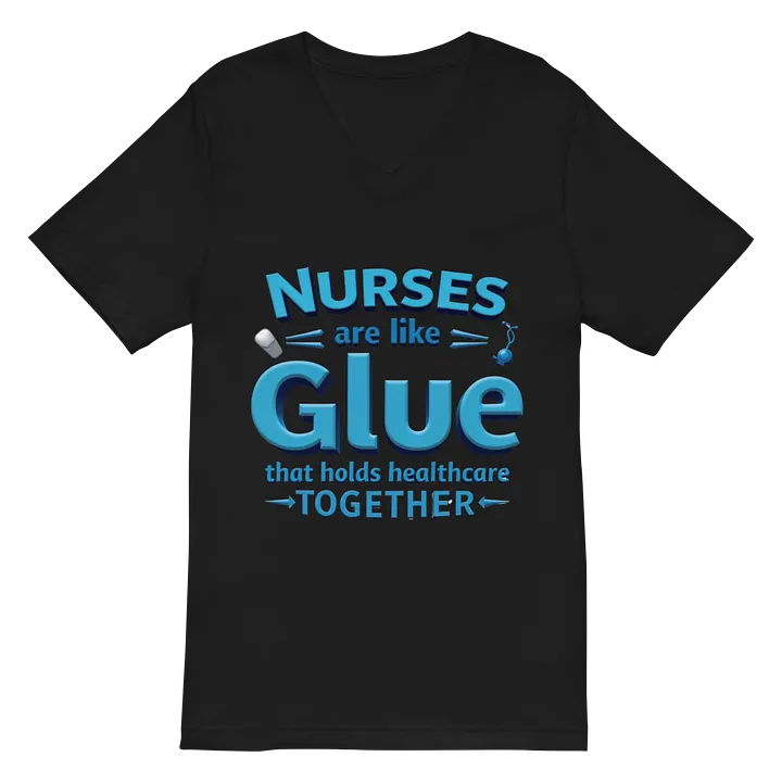 Nurses Glue healthcare together, Healthcare Heroes V-Neck Tee product image (3)
