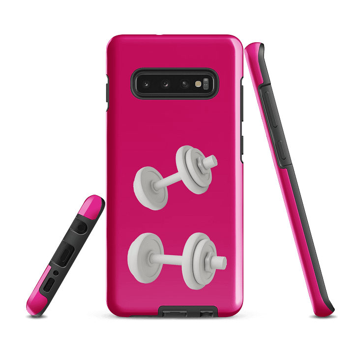 Magenta White Double Dumbbell Samsung® Case product image (5)