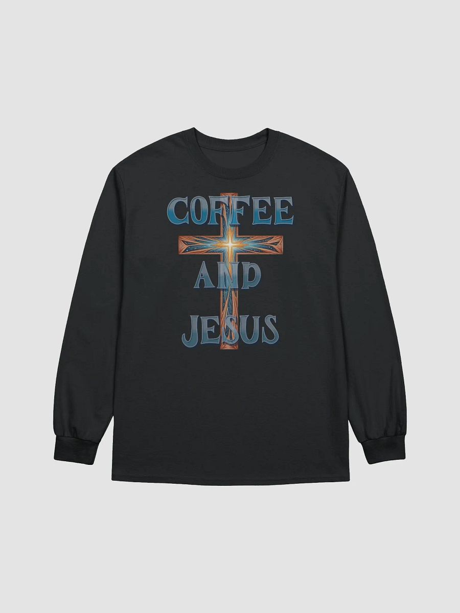 COFFEE AND JESUS CROSS LONG SLEEVE SHIRT product image (4)