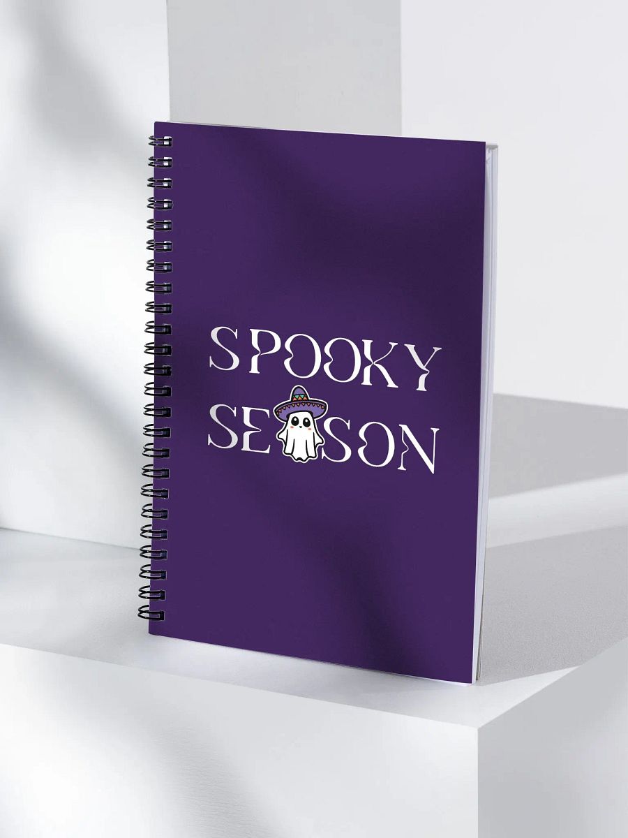 Spooky Season Sombrero Ghost Light Dotted Spiral Notebook product image (3)