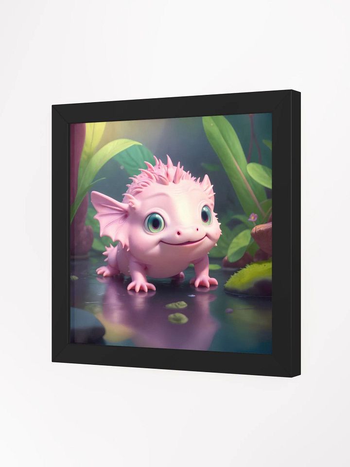 Endangered Species - Mexico - Axolotl Eco-Friendly Ayous Wood Framed Poster product image (2)