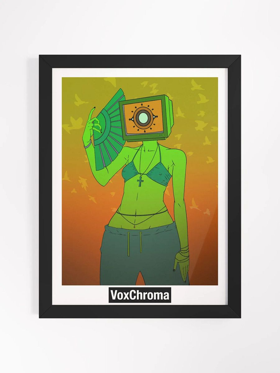 Framed Poster - Head In The Clouds (Green) product image (1)