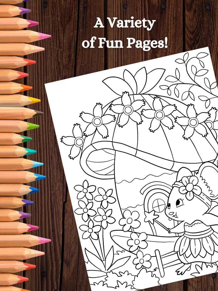 A Mouse and a House Printable Coloring Pages for Kids product image (4)
