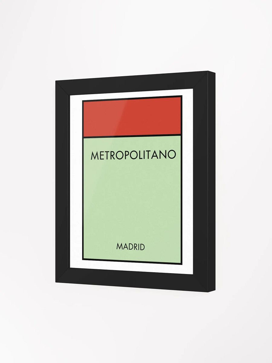 Metropolitano Stadium Madrid Monopoly Title Art Framed Print product image (4)