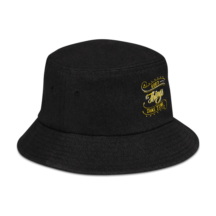 "Good Things Take Time' Denim Bucket Hat product image (8)