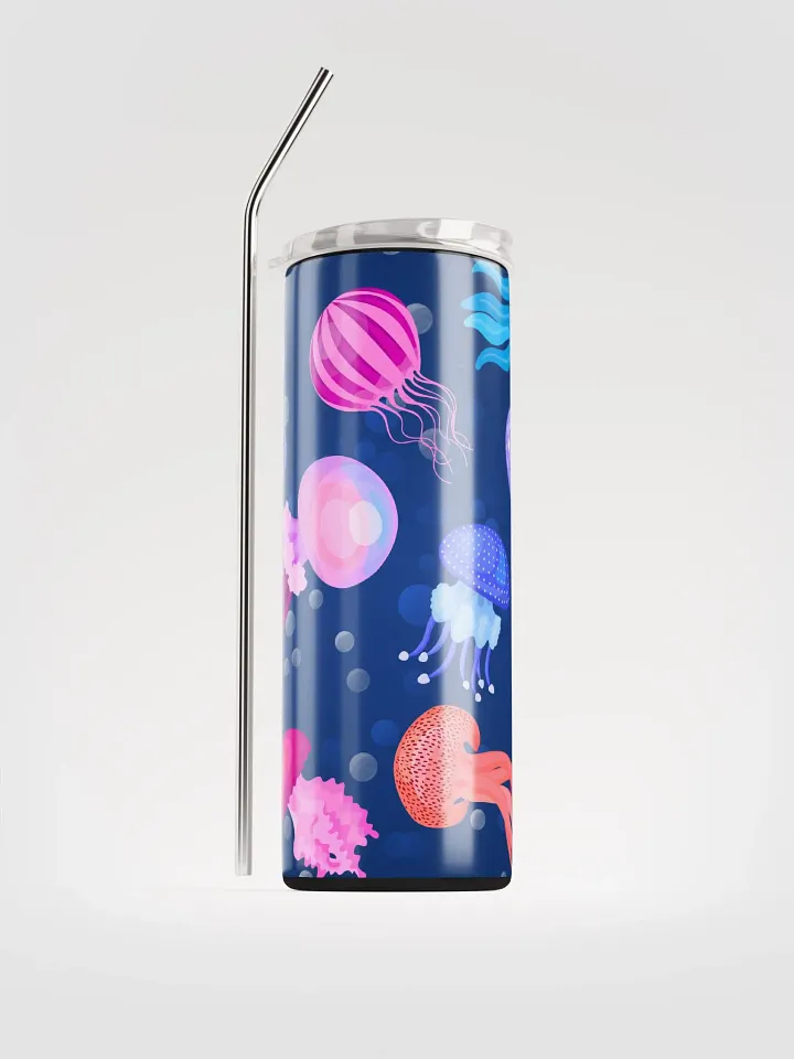 Dive into Refreshment: Jellyfish Tumbler - Eco-Friendly Stainless Steel with Straw product image (1)