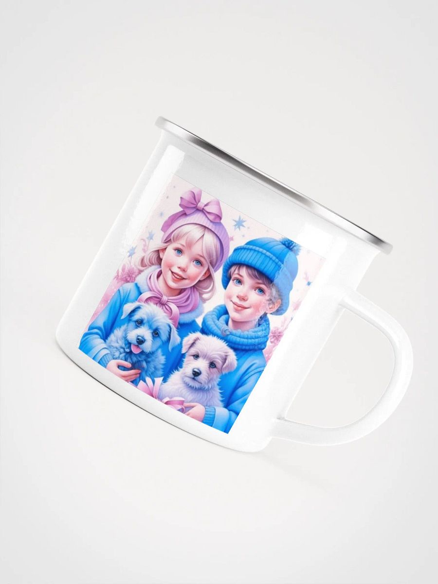 Pink and Blue Vintage Children and Puppies product image (4)