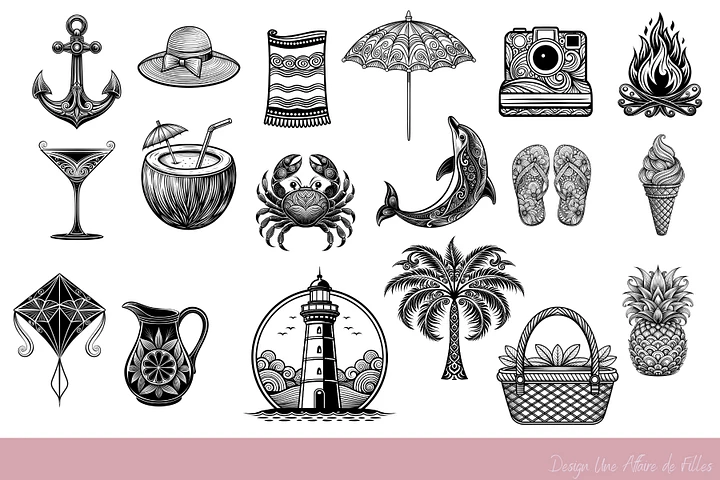 SUMMER VIBES - Art Nouveau - 35 Vectors product image (2)