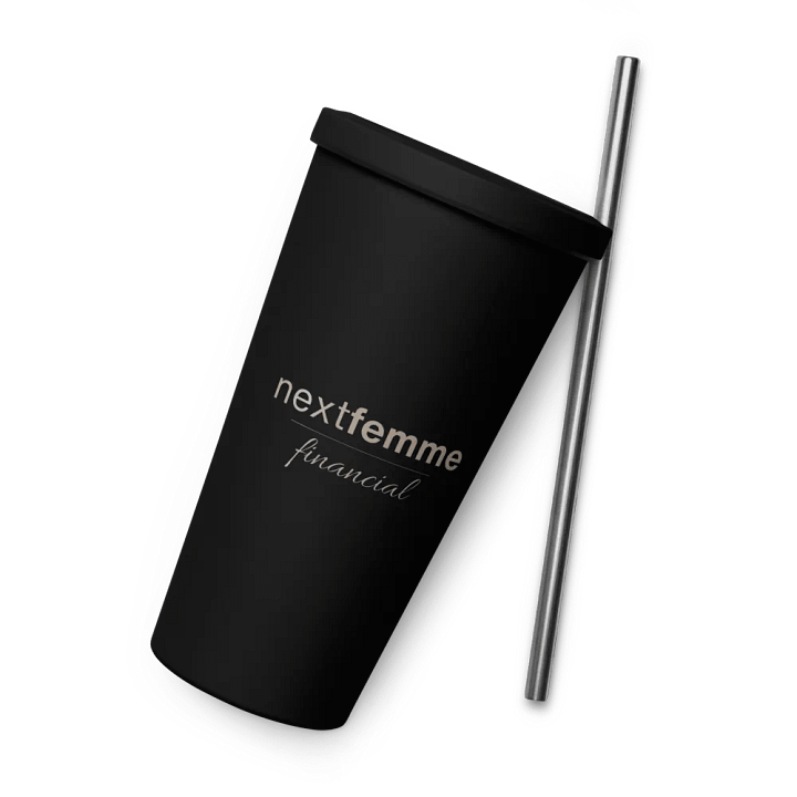 Insulated Tumbler Collection with Straw in Taupe Logotype product image (2)
