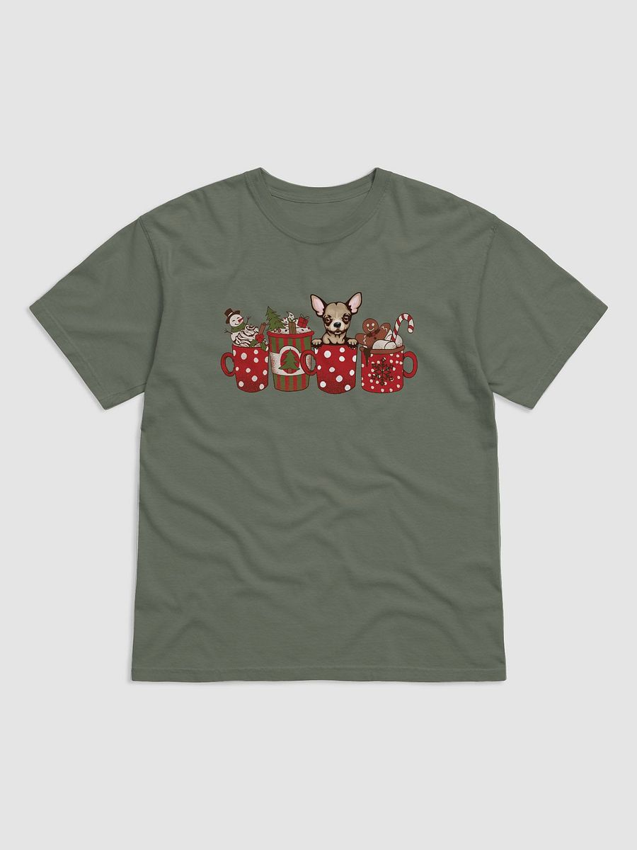 Cute Chihuahua in a Christmas Cup T-Shirt | Funny Christmas Pup in a Cup product image (19)
