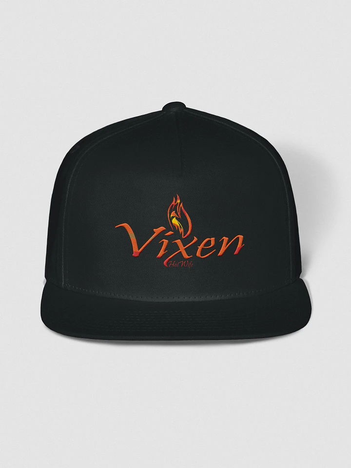Vixen Hotwife with Flame around fox embroidered snap back style cap product image (4)