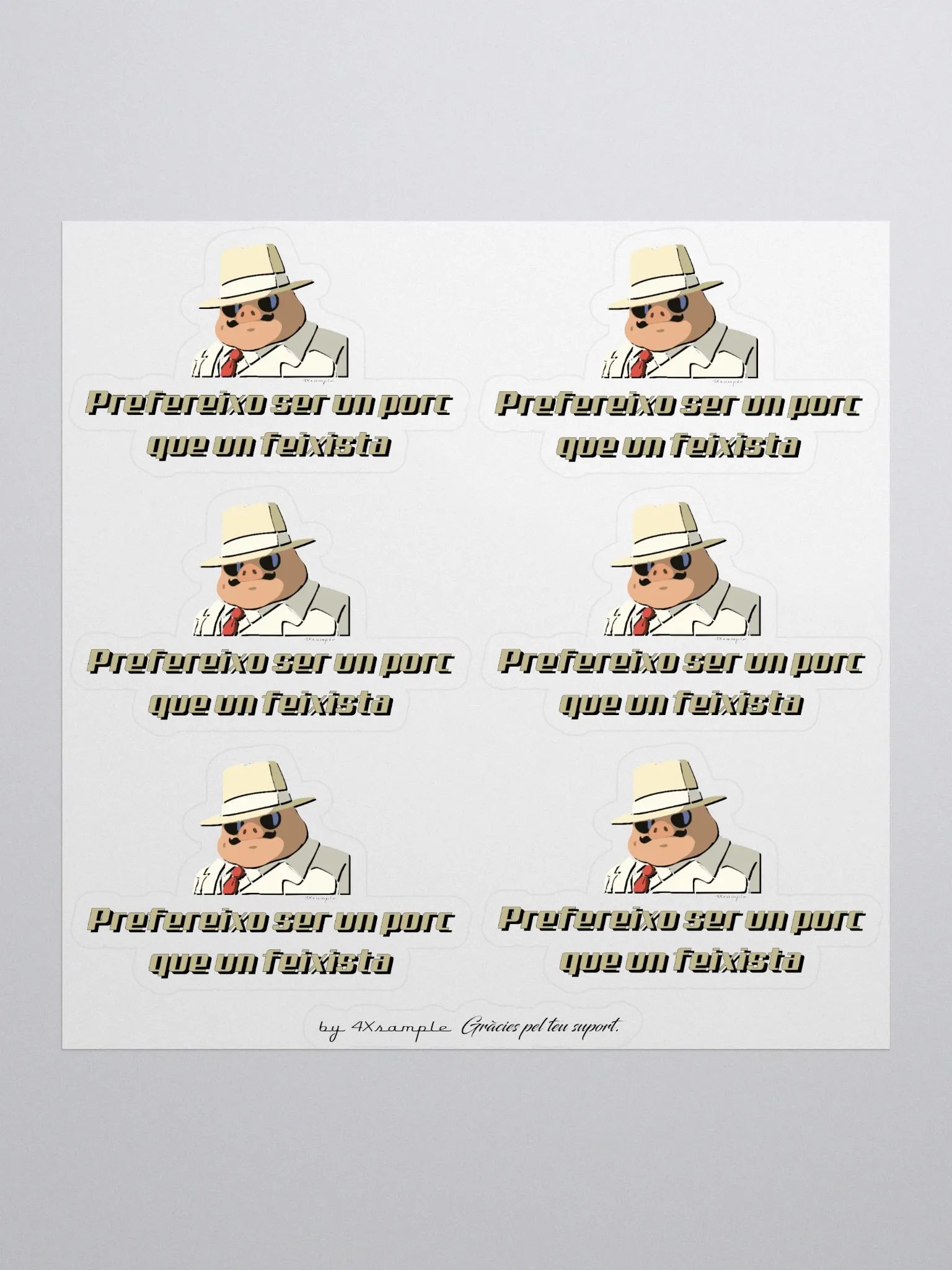 Prefereixo ser un porc que un feixista - Adhesius product image (1)