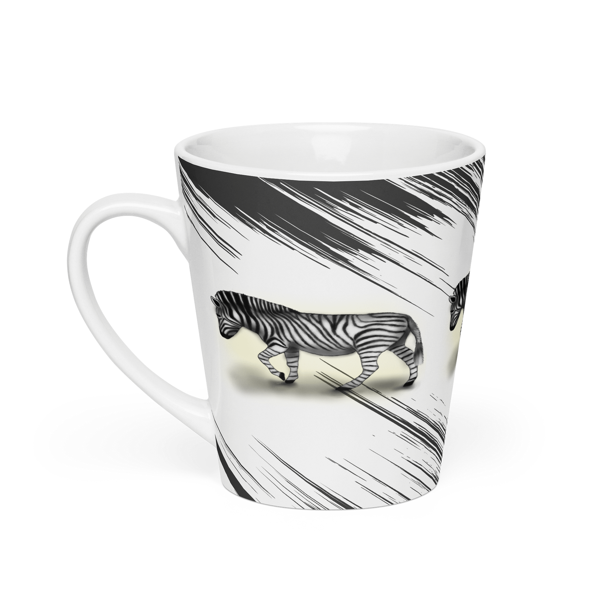 Striped Zebra Latte Mug product image (1)