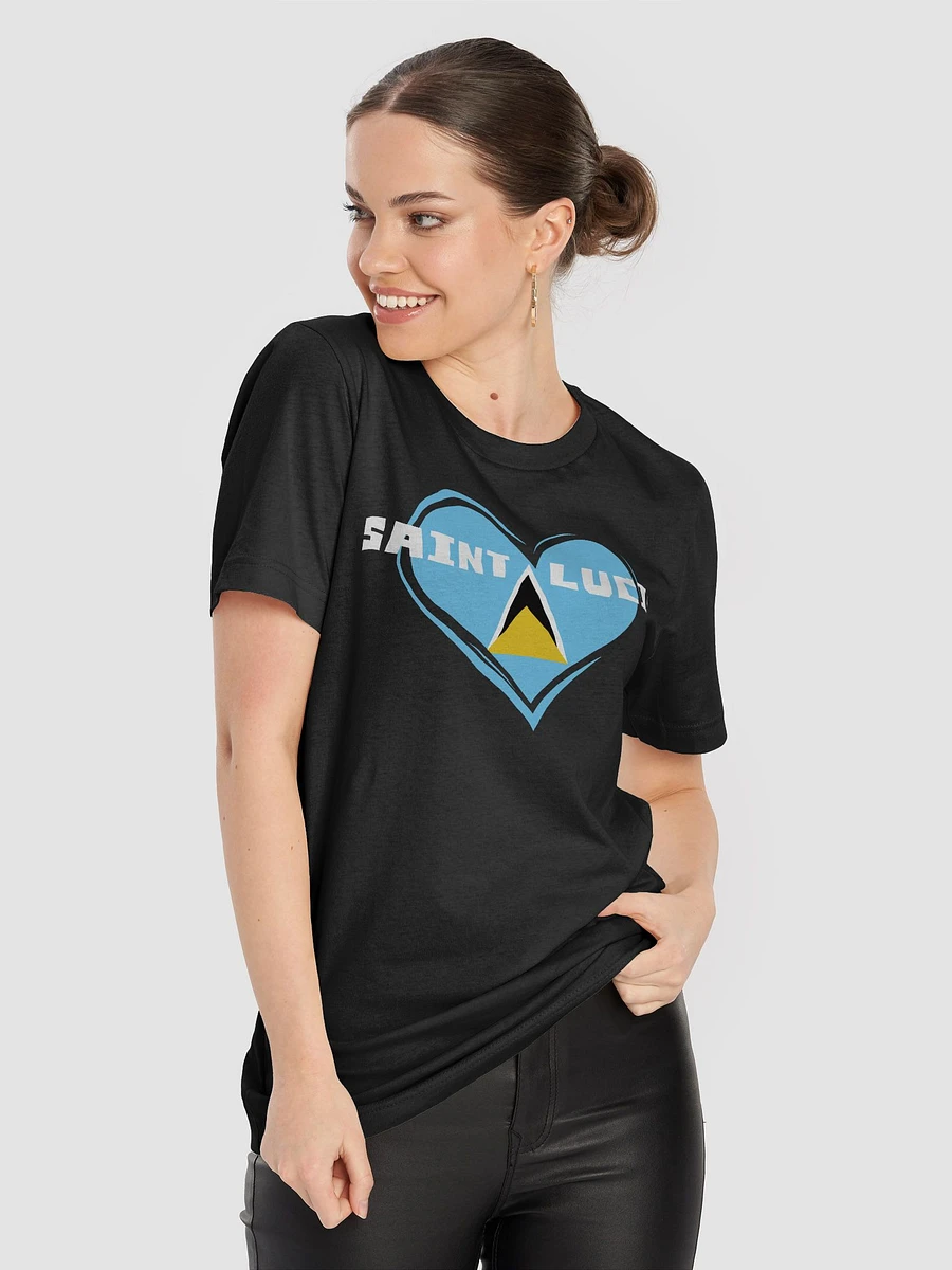 Glitch Heart Saint Lucia T-Shirt product image (85)