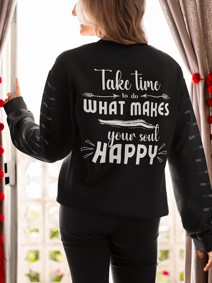 Happy Soul Self-Care Gildan Sweatshirt - Front/Back style. product image (2)