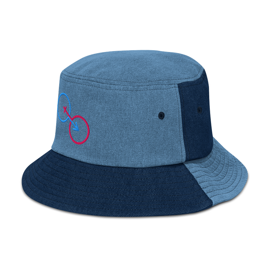 Interconnected Traditional Genders Denim Bucket Hat product image (4)