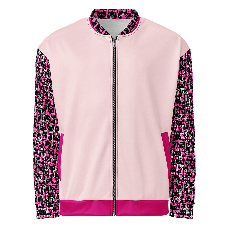 Experience Stories Unisex Bomber Jacket (Pink, Blush, and Black) product image (1)