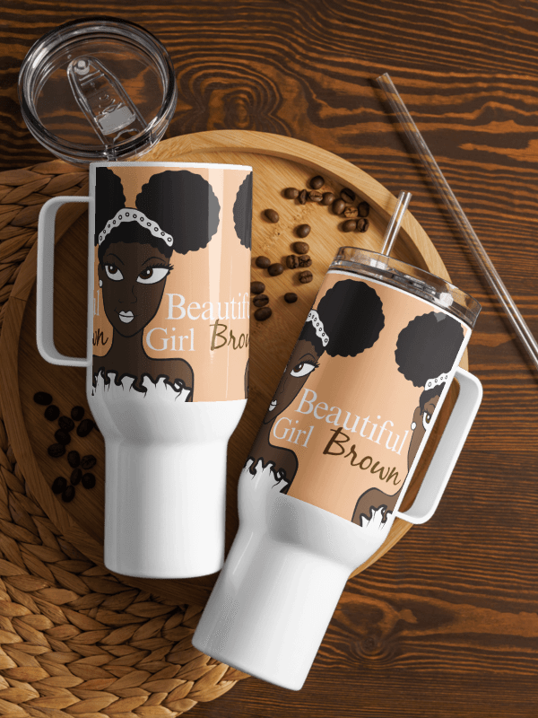 Beautiful Brown Girl Chocolate Travel Mug product image (1)