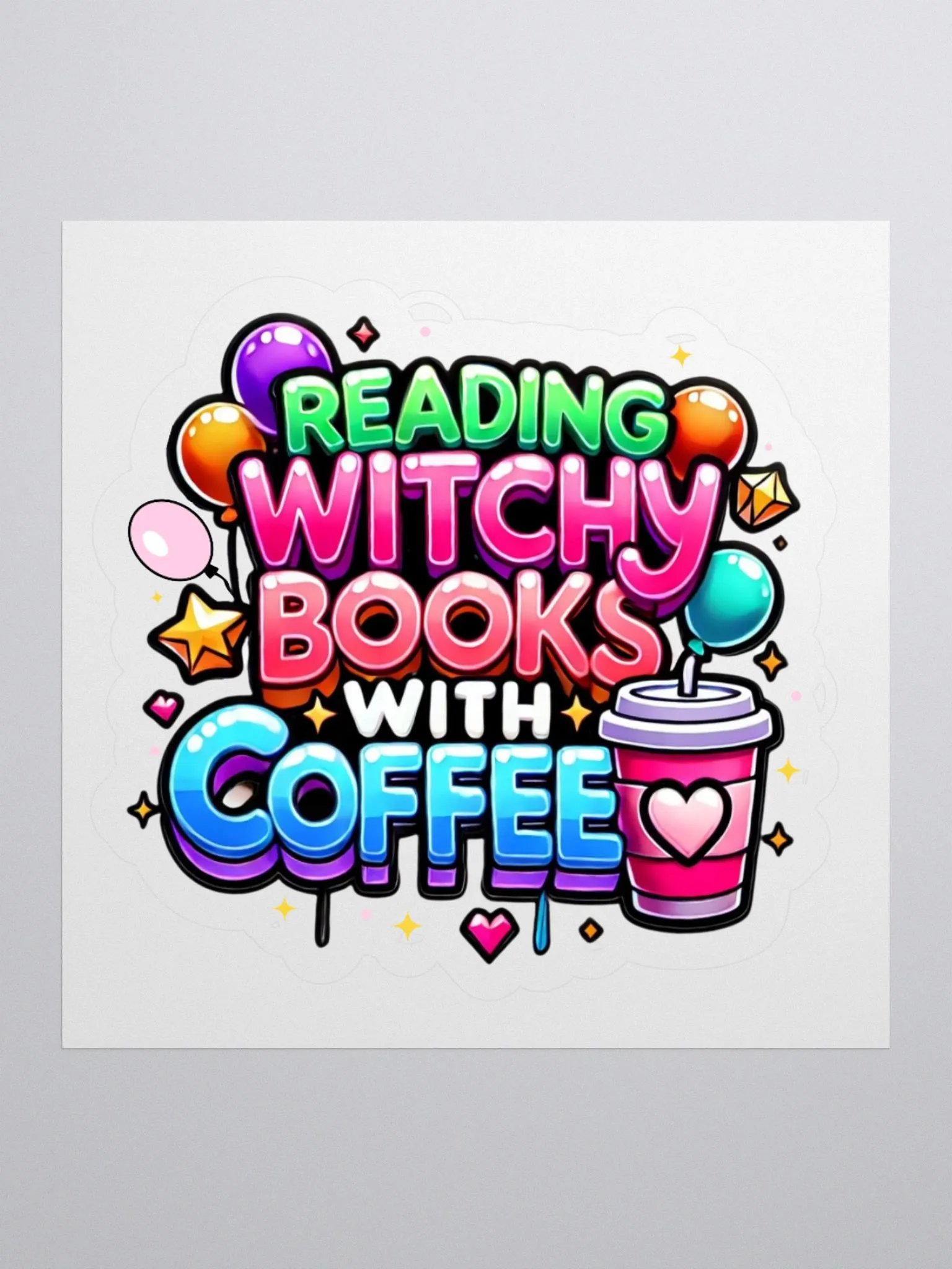 Reading Witchy Books Sticker product image (1)