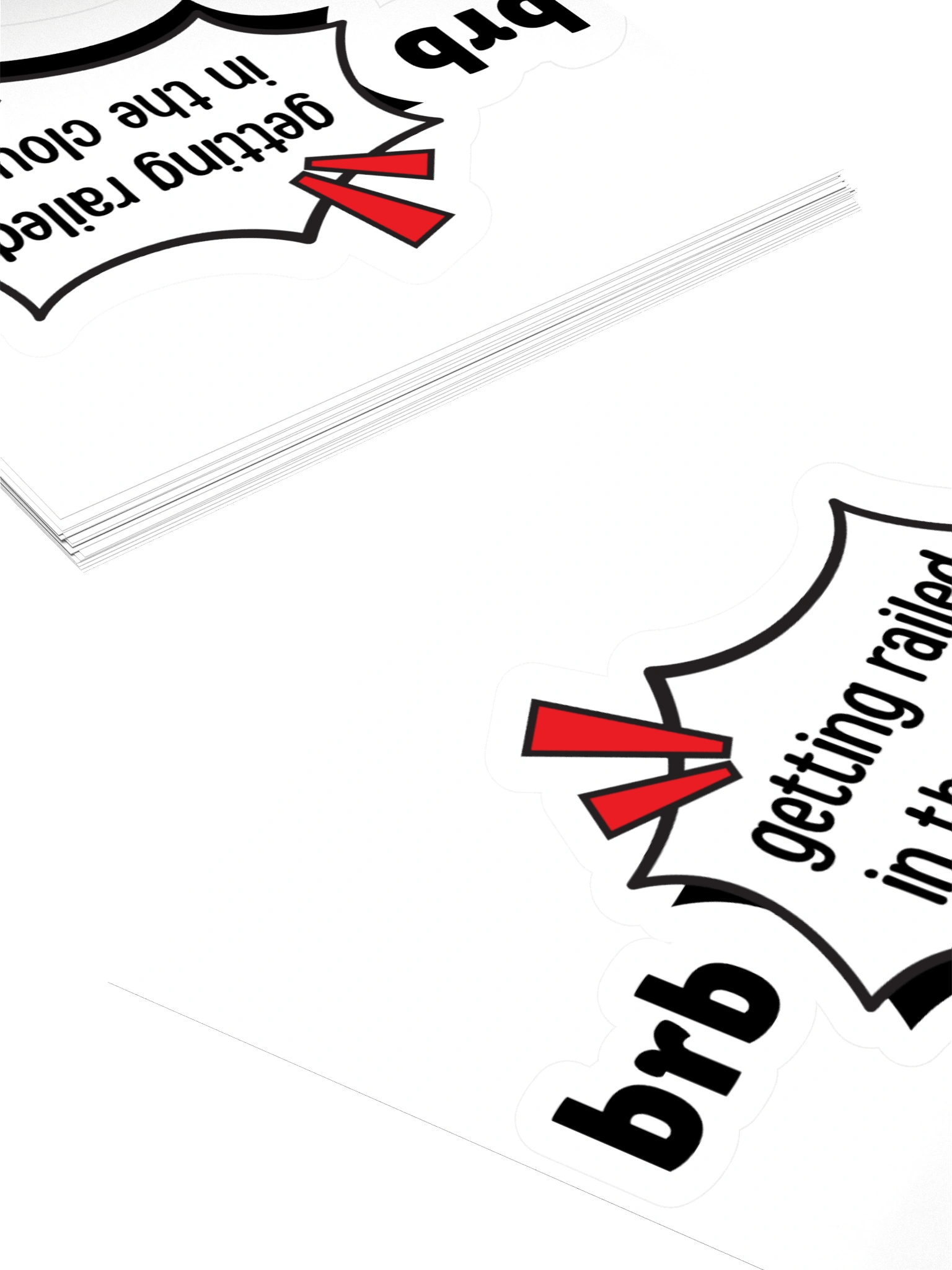 brb: Getting Railed in the Cloud Sticker product image (4)