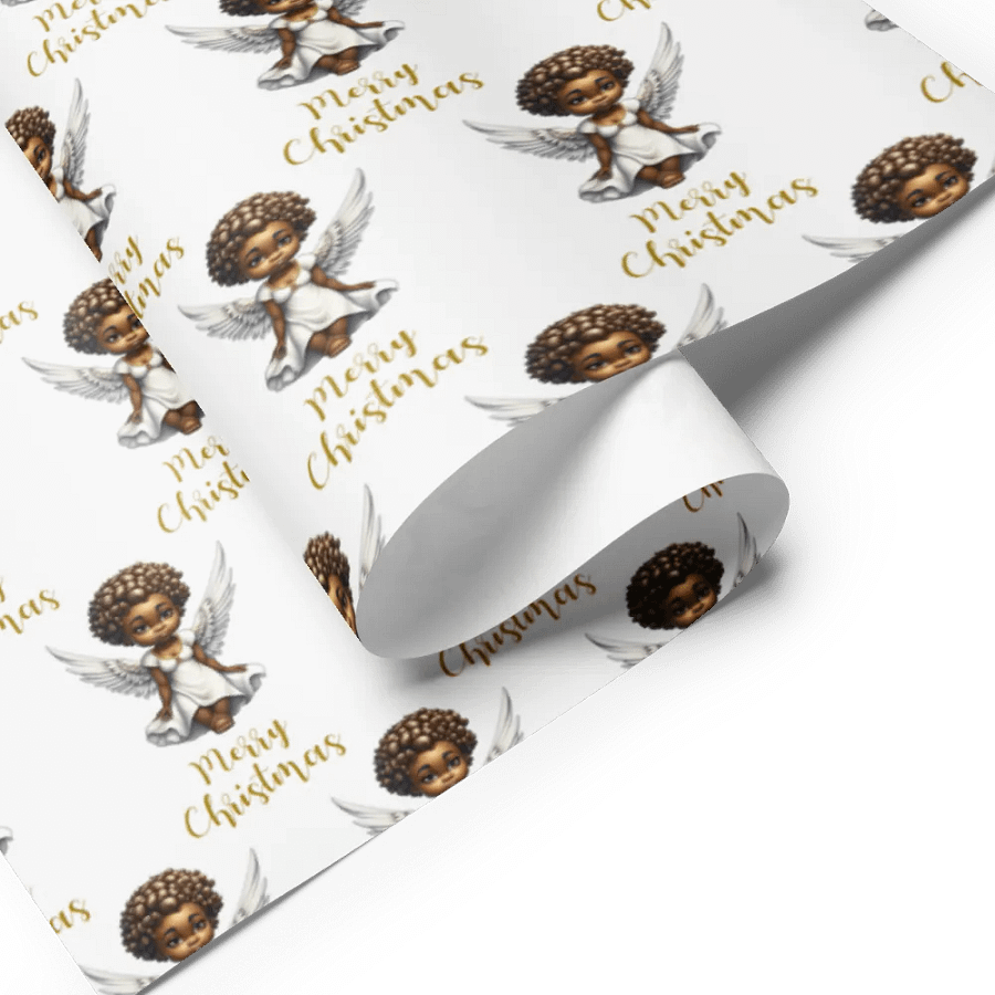 Merry Christmas Angel Gift Wrapping Paper 3 Sheet Set #1 product image (7)