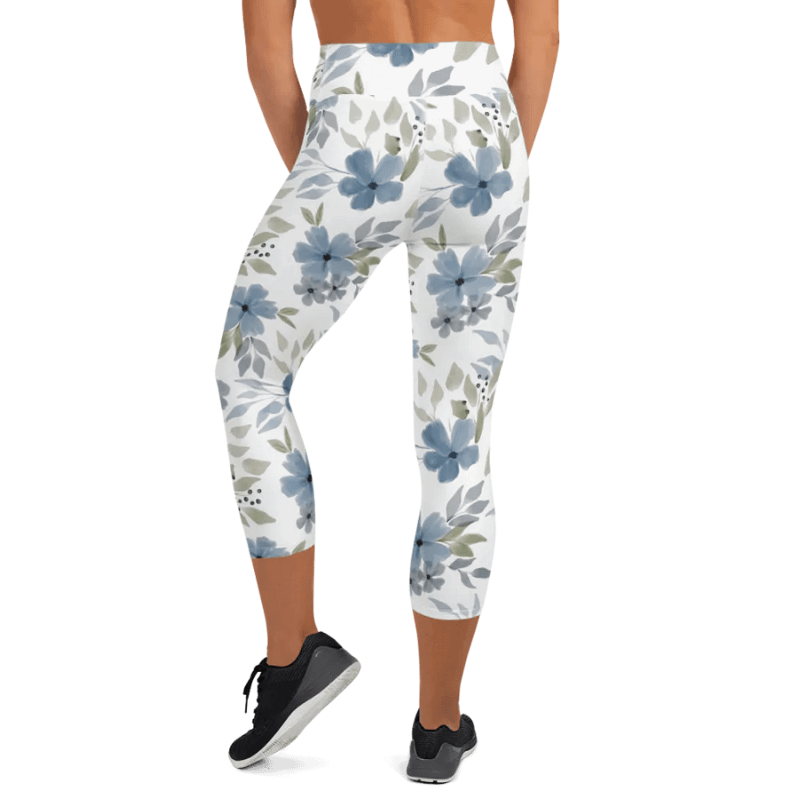 Vintage Floral 90s Yoga Capri Leggings product image (5)