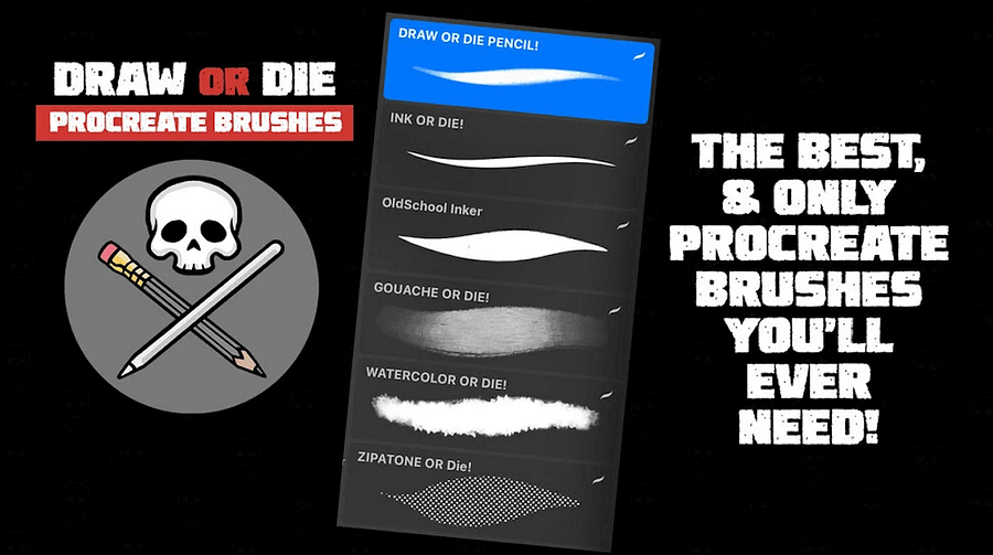 Draw Every Day - Drawing Prompts Vol. 1 + PROCREATE Brush Pack! product image (4)