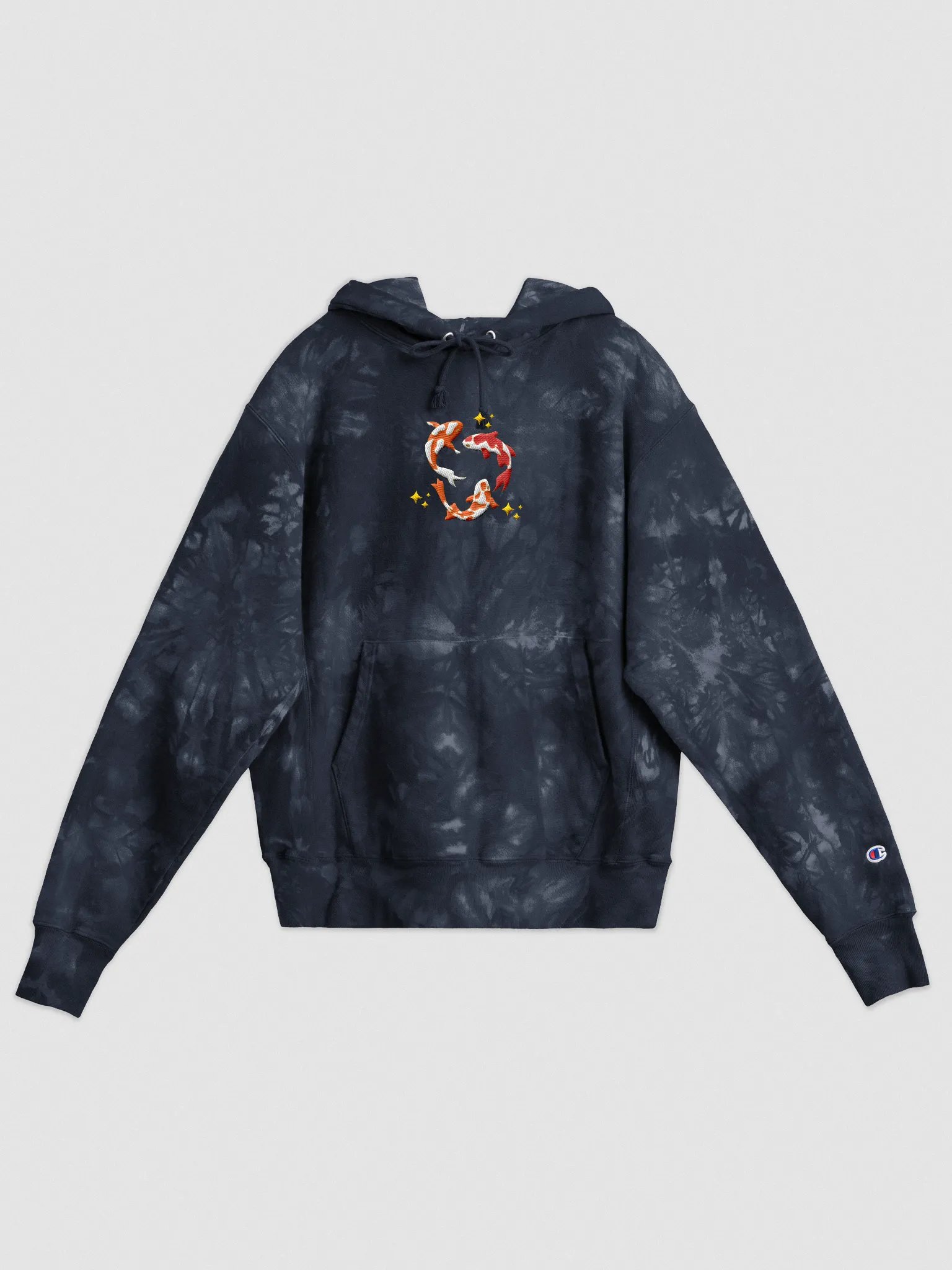 "Lunar Pond" Tie-Dye Embroidered Hoodie product image (1)