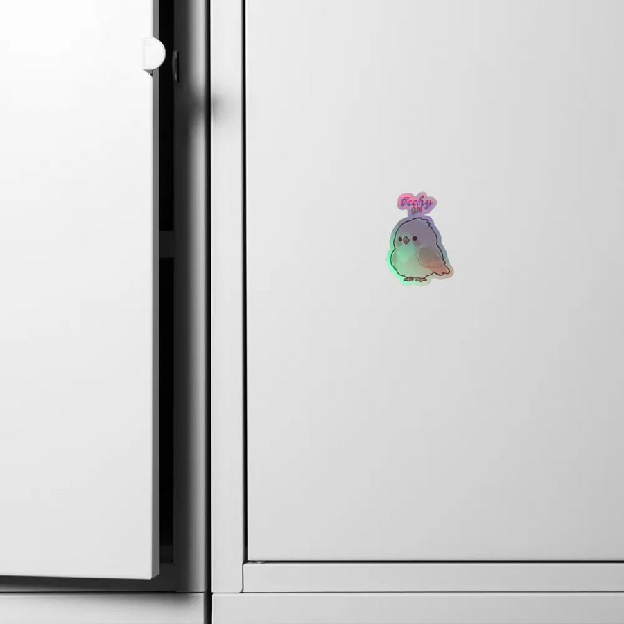 Techy Birb Holographic Sticker🐥 product image (4)
