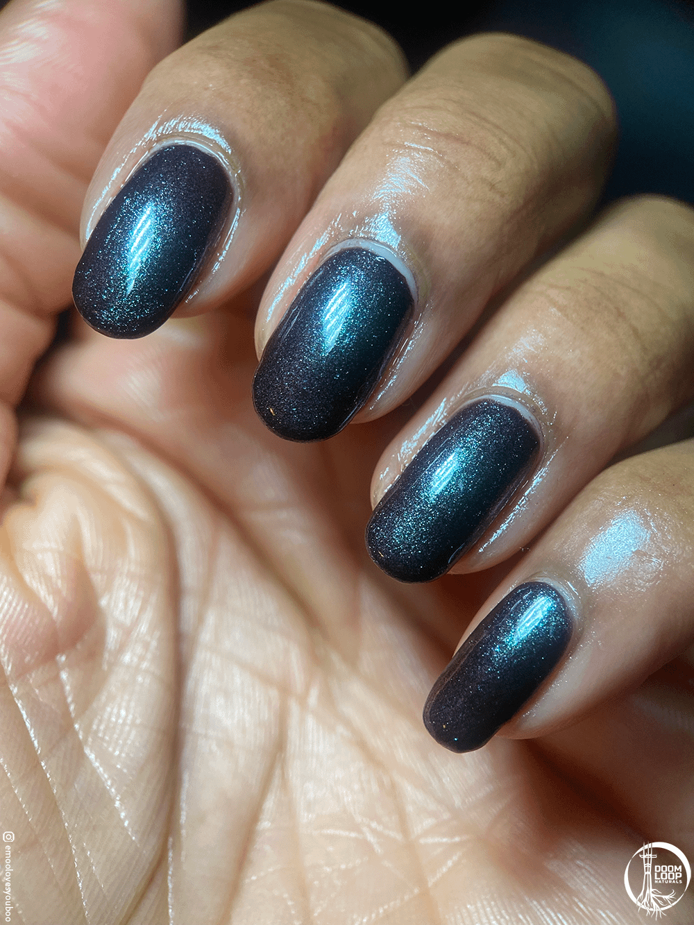 RUINCHARMED - Dark Bruised-Red and Green Shimmer Nail Polish product image (7)