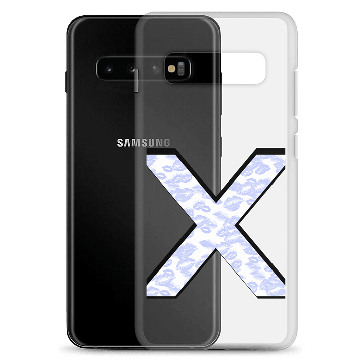 White X Light Blue Lipstick Kisses Phone Case S product image (23)
