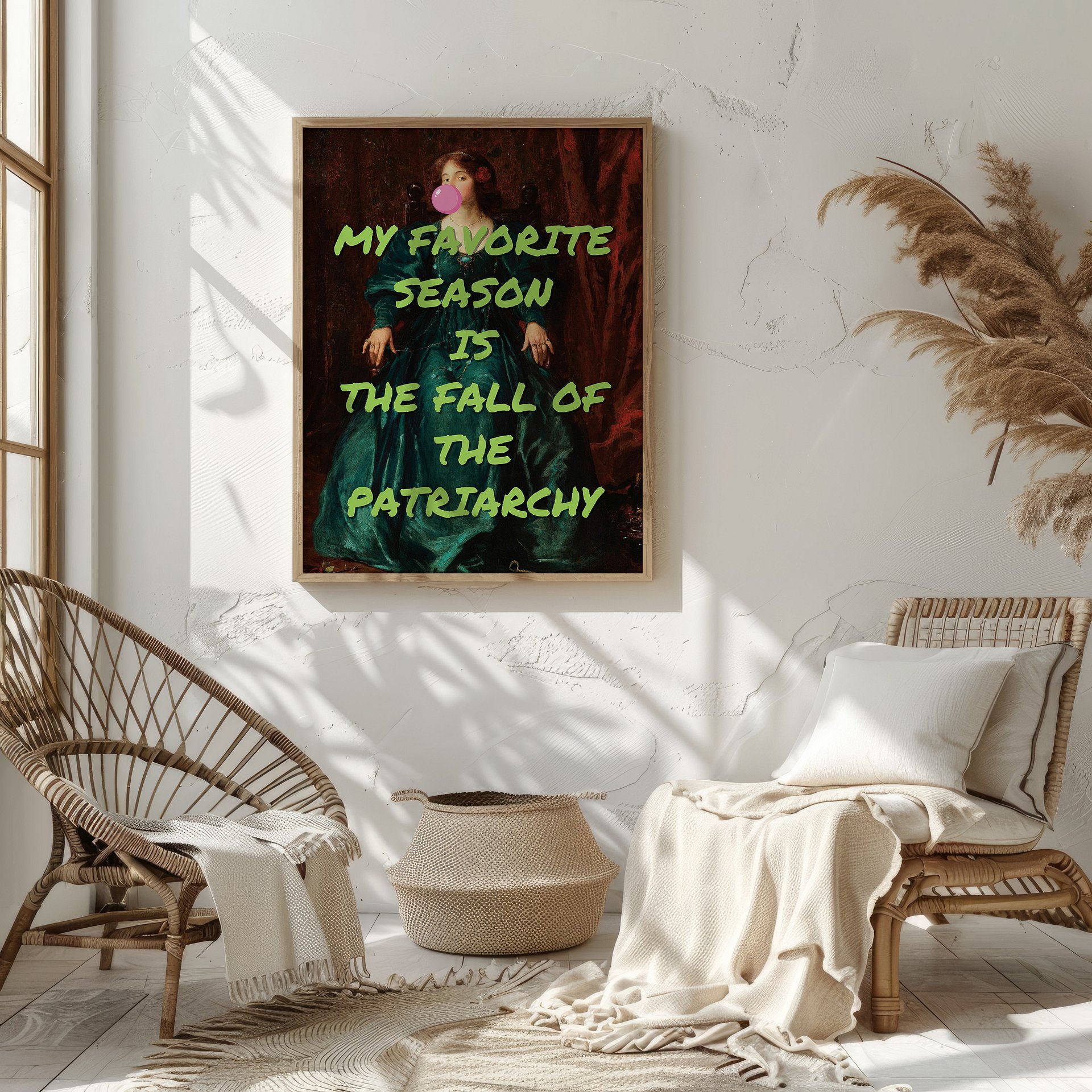 MY FAVORITE SEASON IS THE FALL OF THE PATRIARCHY Alter Vintage Art Feminist Poster product image (11)