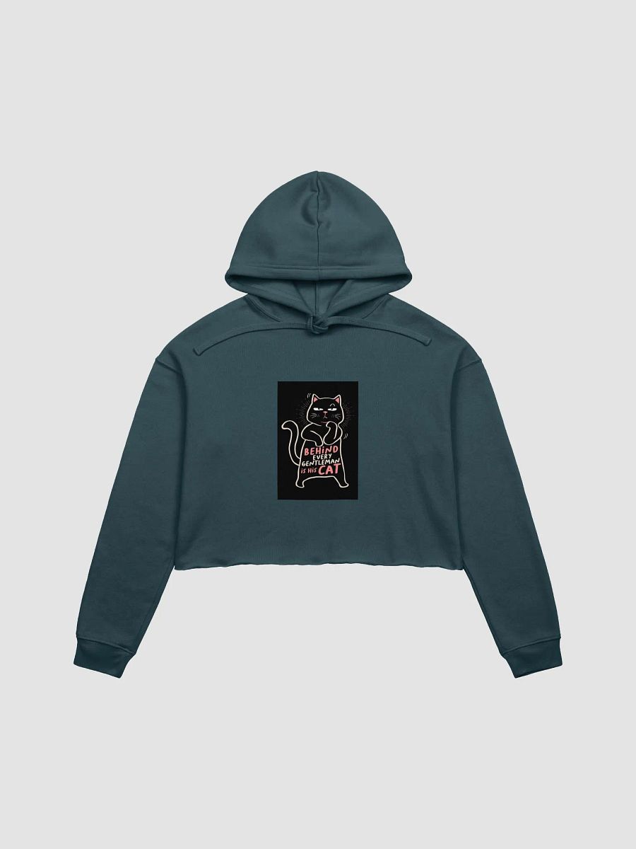 Gentleman's Cat Confidence Crop Hoodie product image (7)