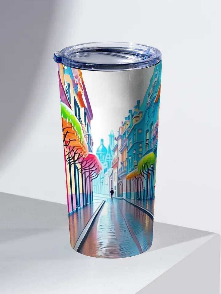 Whimsical Street Scene Stainless Steel Tumbler product image (1)